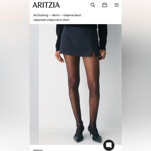 Aritzia Navy Daphne Mini Skort